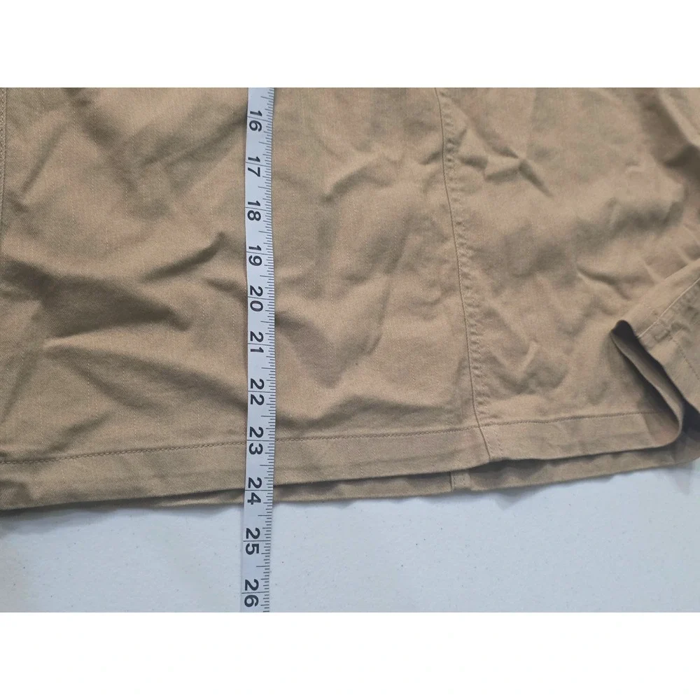 Cato Womens Size 10 Tan Khaki Utility Midi Skirt Cotton Blend Pockets Career - Picture 5 of 7